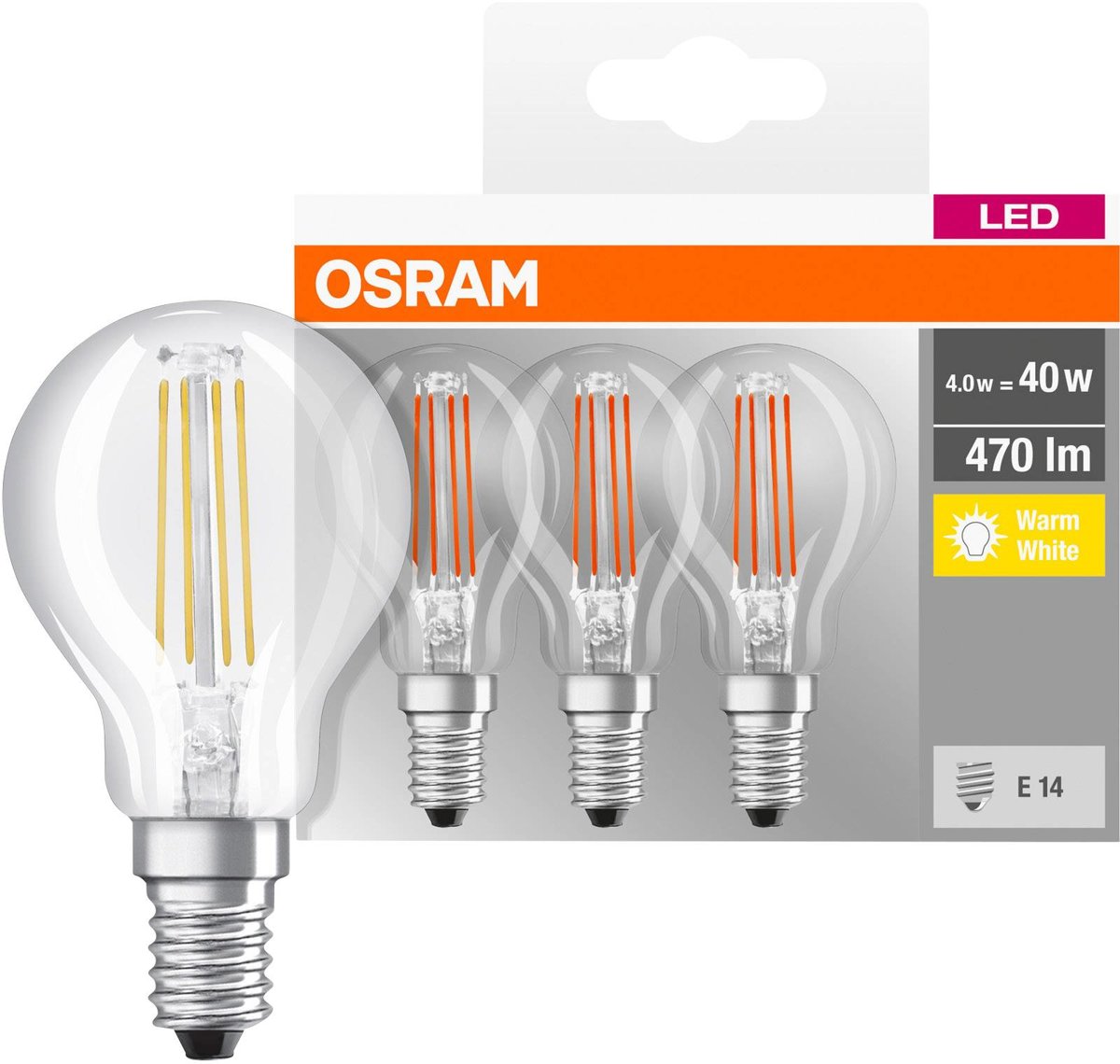 Żarówki OSRAM Filament LED 4 W 3 szt.